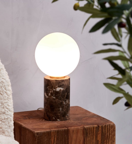 Marble and Glass Table Lamp