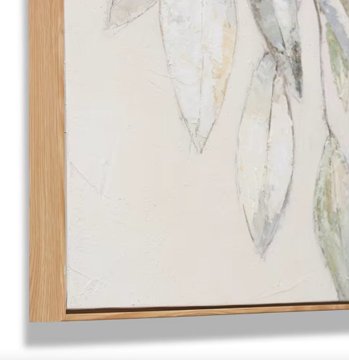 Hand Painted Leaf Wall Art