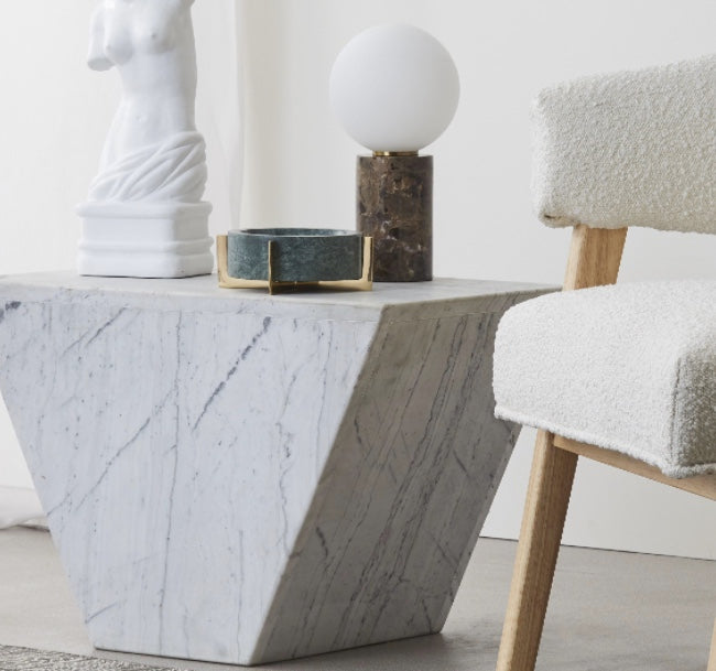 Marble and Glass Table Lamp