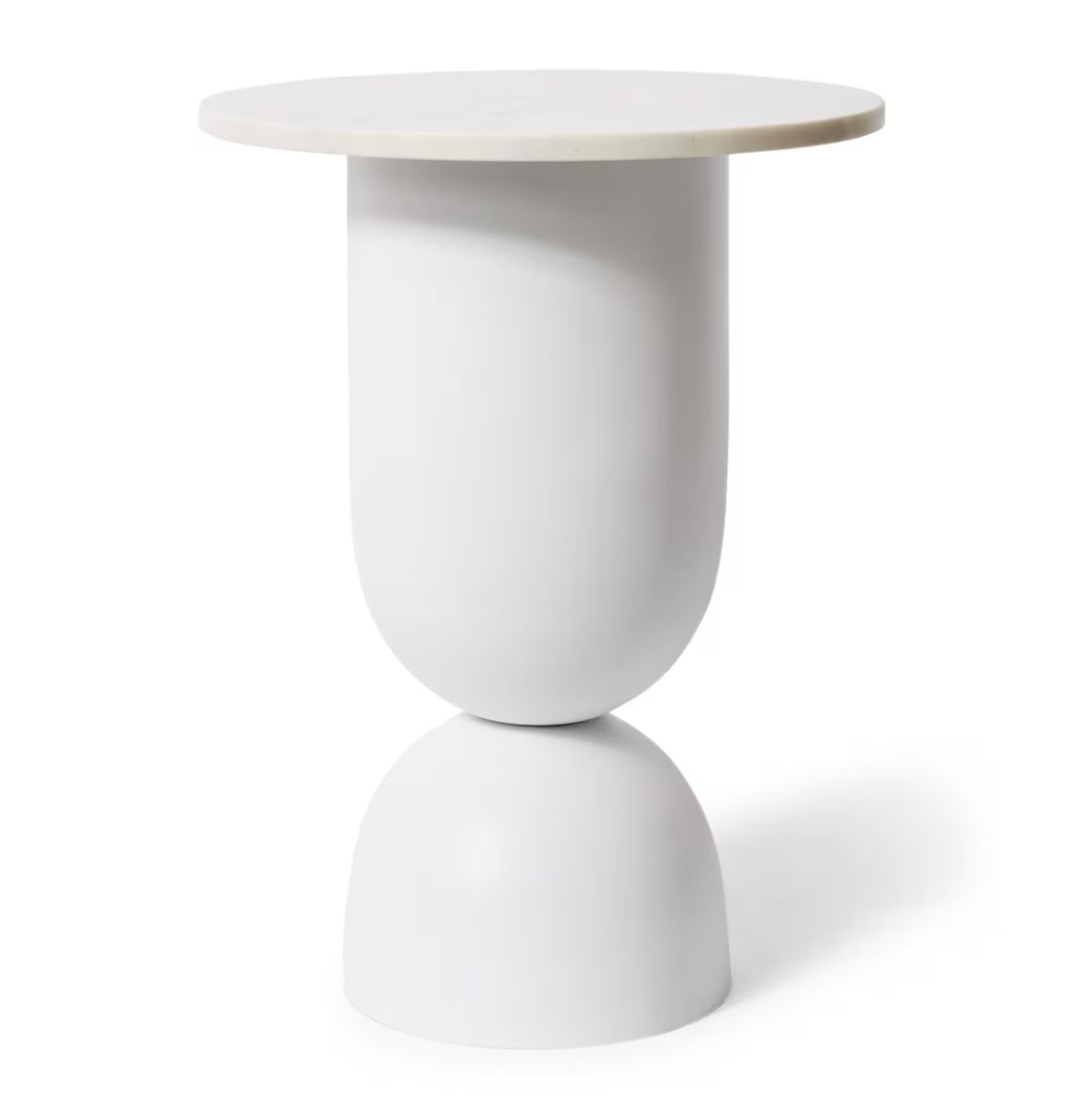 Marble and Iron Side Table