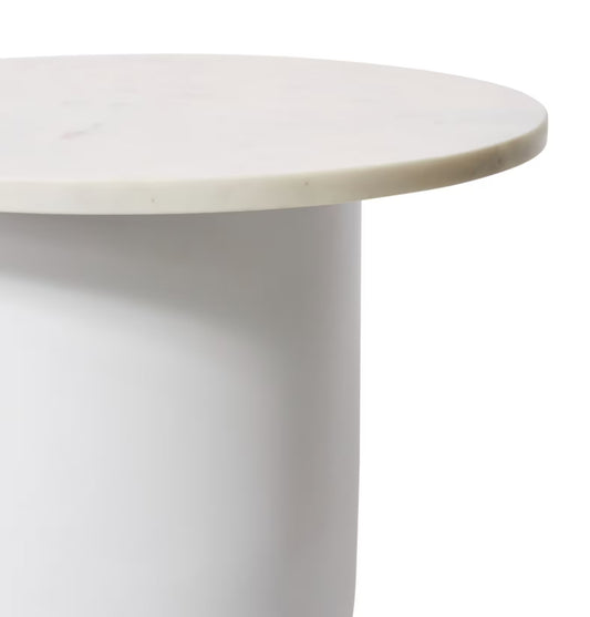 Marble and Iron Side Table