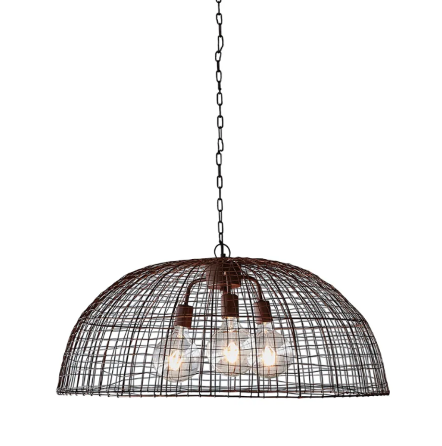 ANTIQUE COPPER DOME CEILING PENDANT