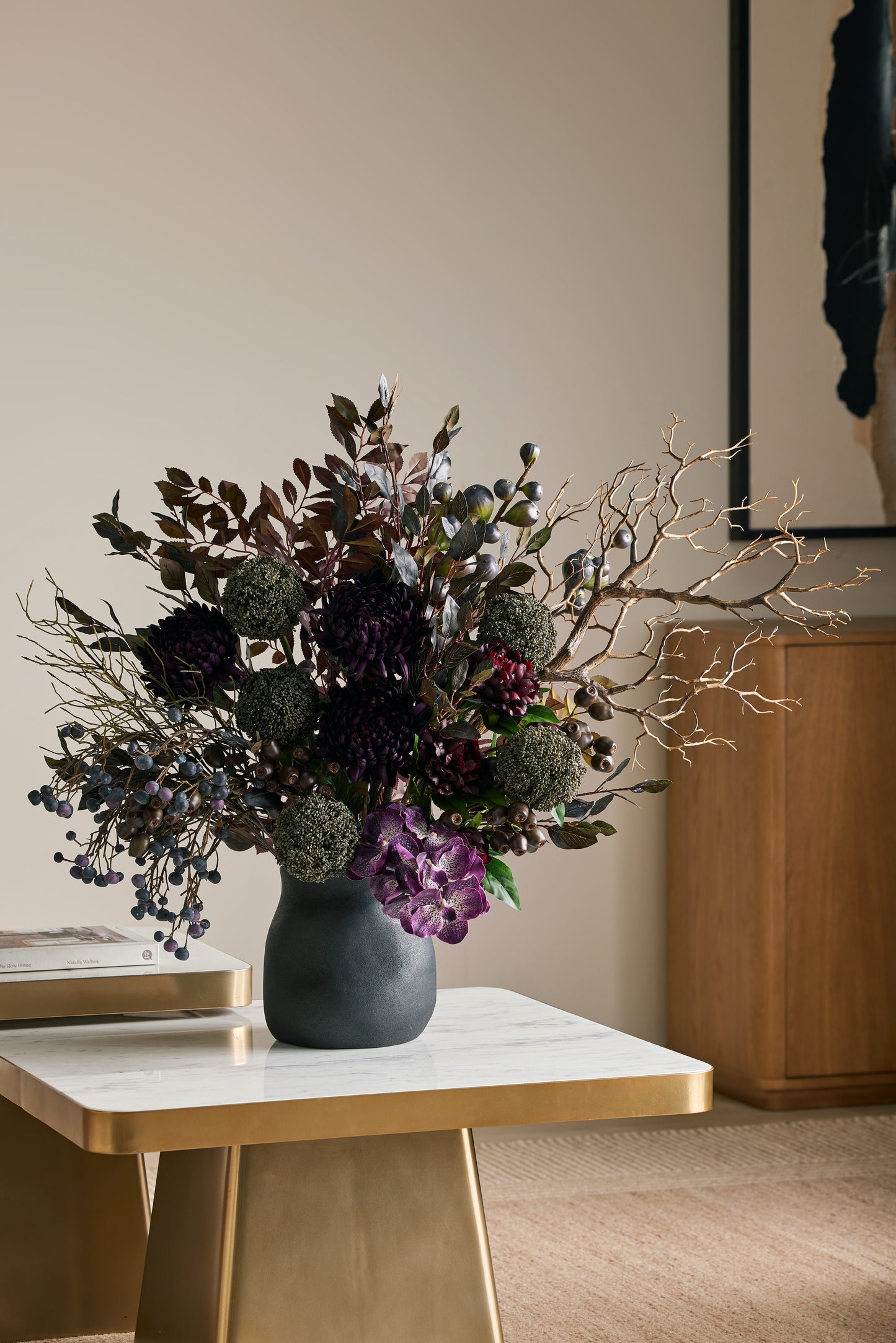 Chrysanthemum Fig Garden Mix in Malia Pot