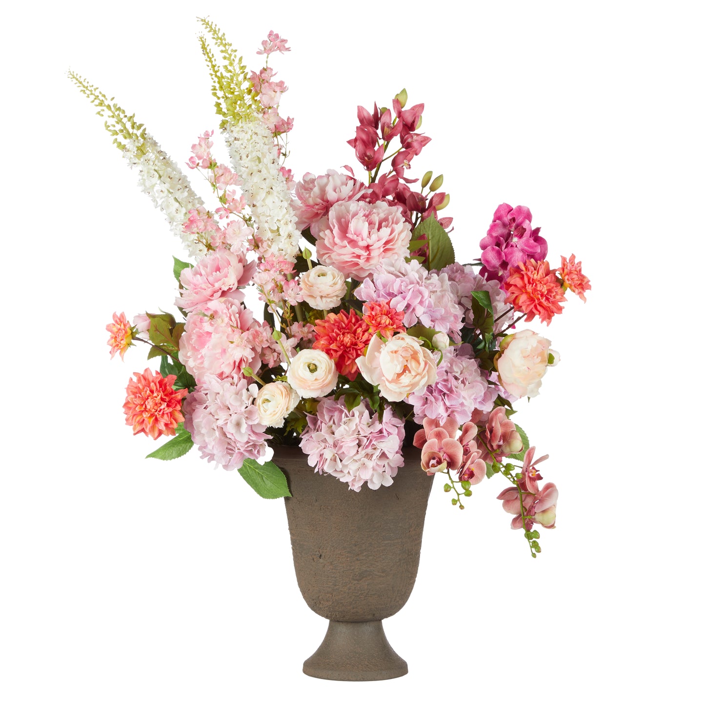 Peony Foxtail Garden Mix in Vintage Urn
