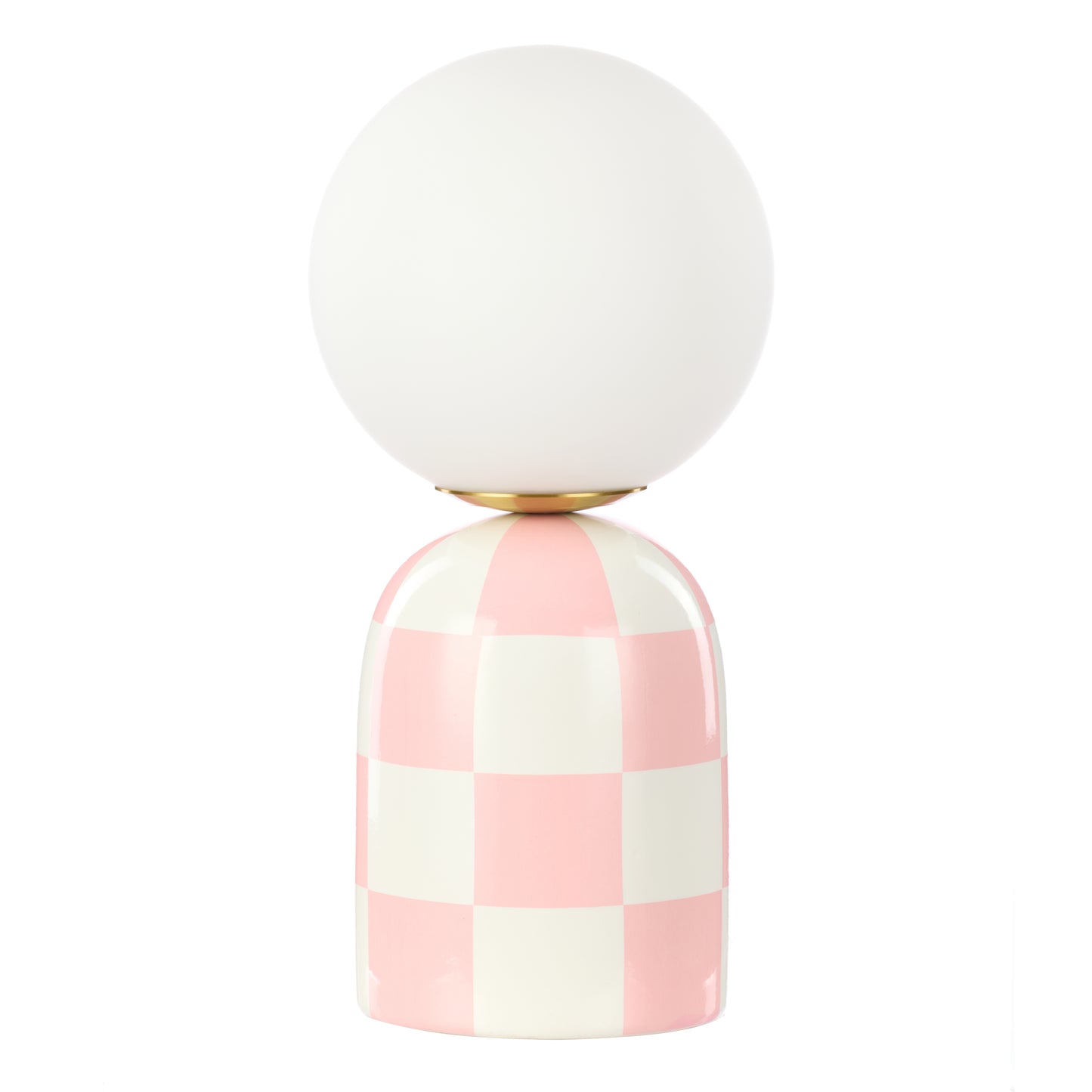 Pink and White Table lamp.