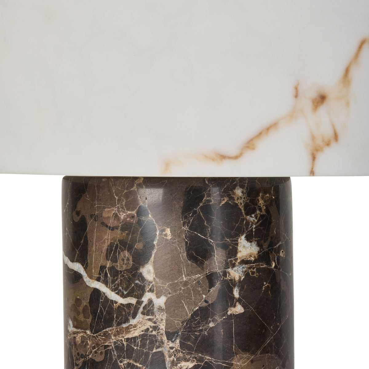 Table Lamp Brown & White