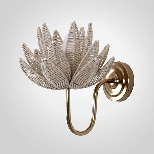 Jute Flower Wall Sconce