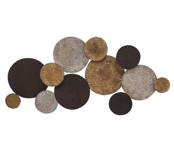 Painted crumpled metal wall art - Lurepa Interiors