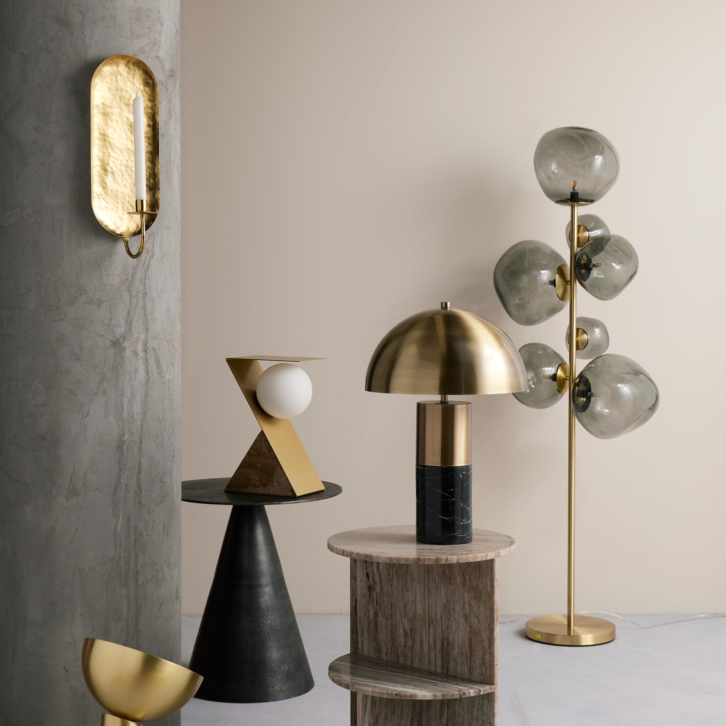 Domed Table Lamp Green