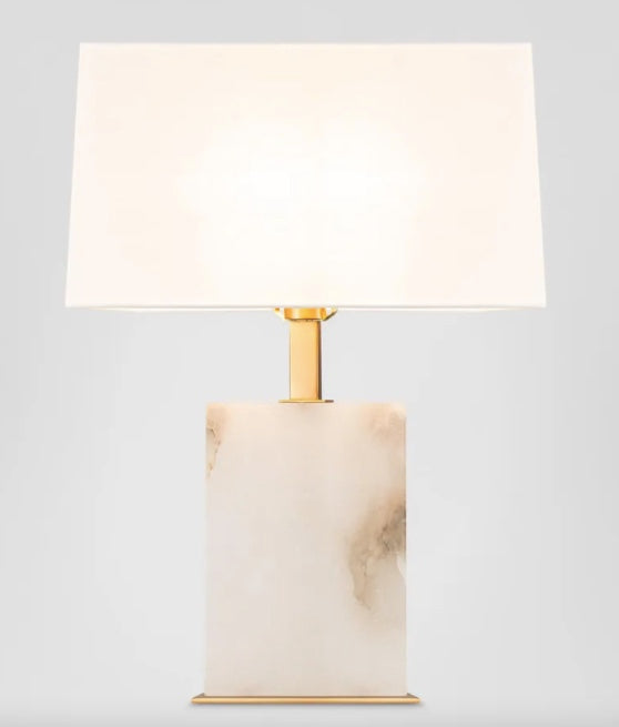 Alabaster Table Lamp with Shade