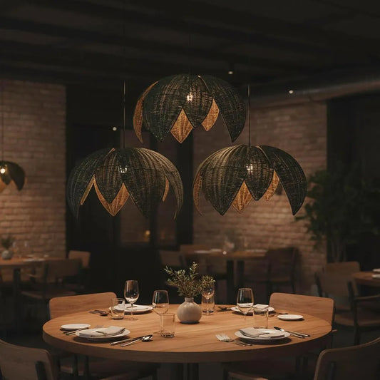 Rattan Leaf Pendant