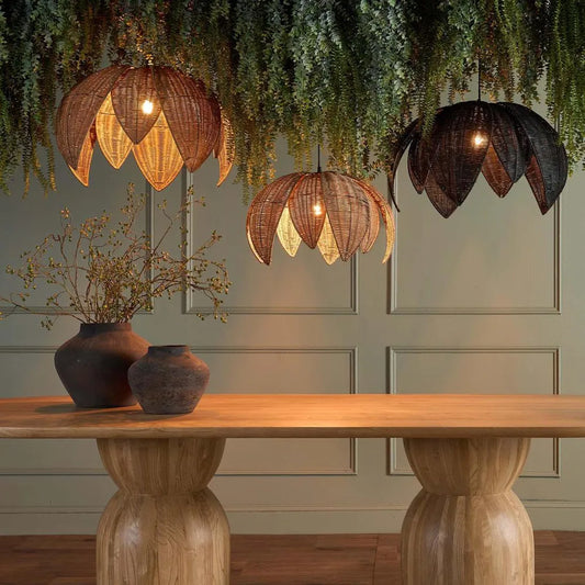 Rattan Leaf Pendant