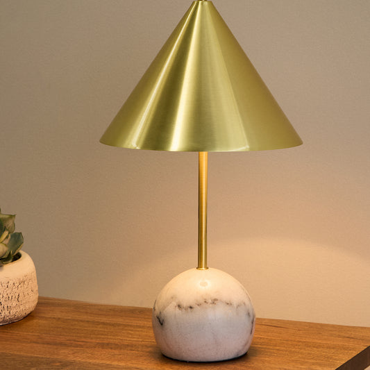 Brass Conical Table Lamp