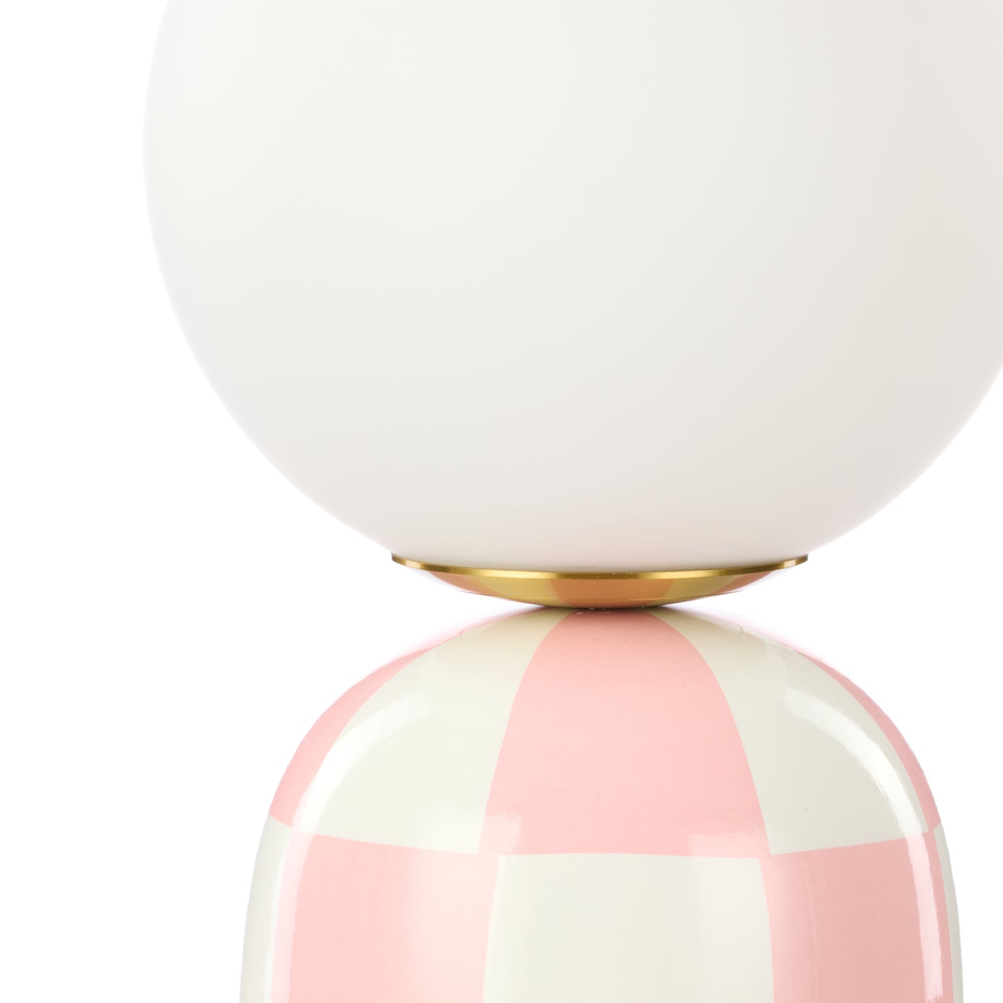 Pink and White Table lamp.