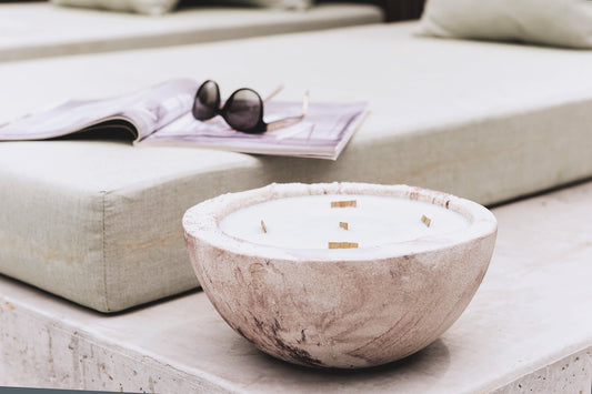 Amour Marbled Blush Extra Large Concrete Candle
