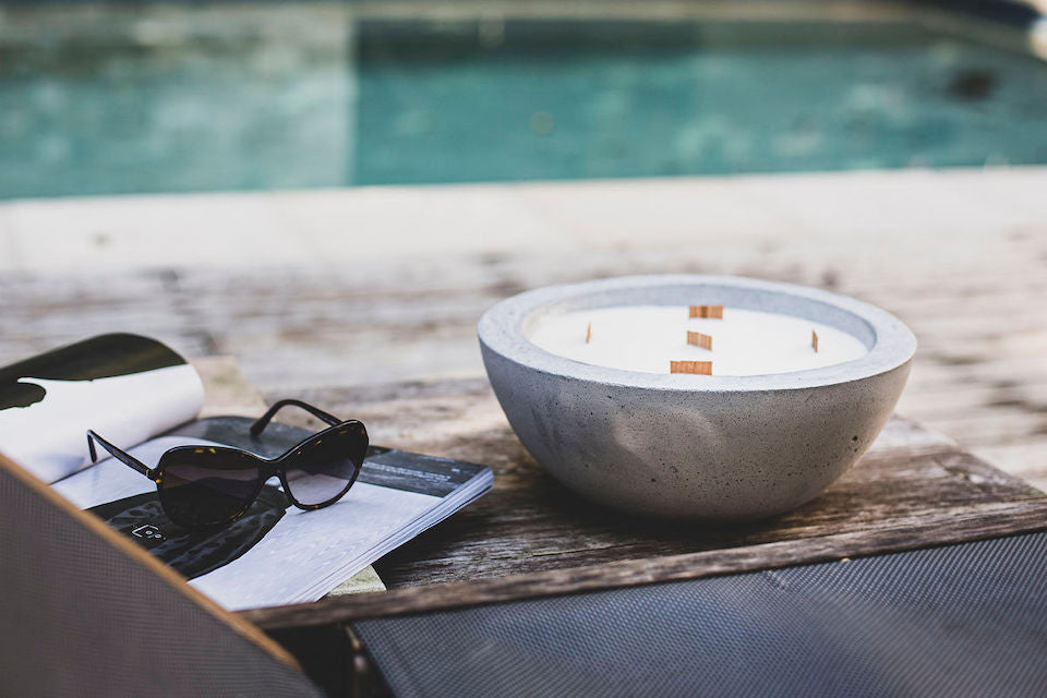 Amour Marbled Blush Extra Large Concrete Candle