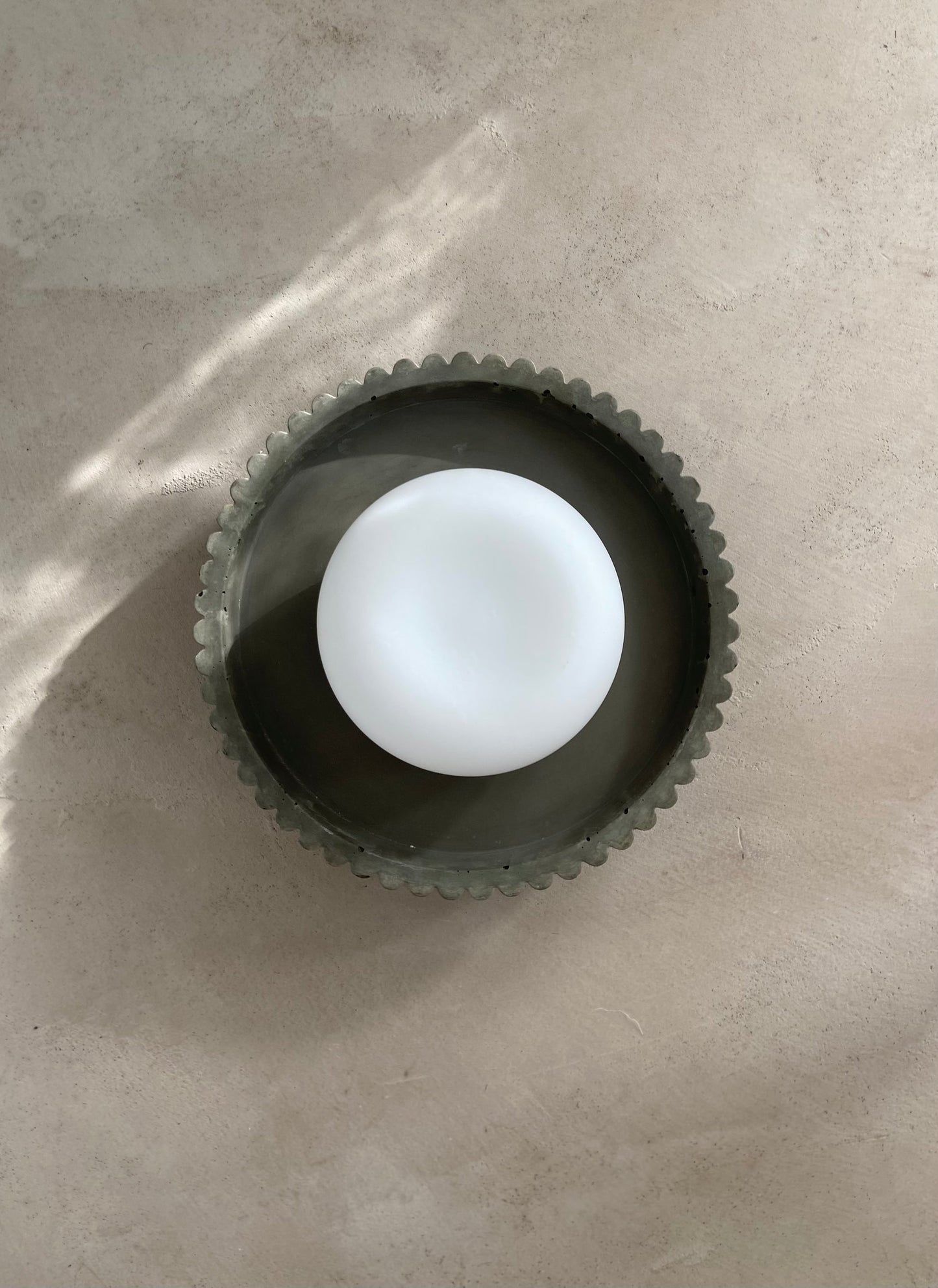 Furrow Disc Sconce with Globe