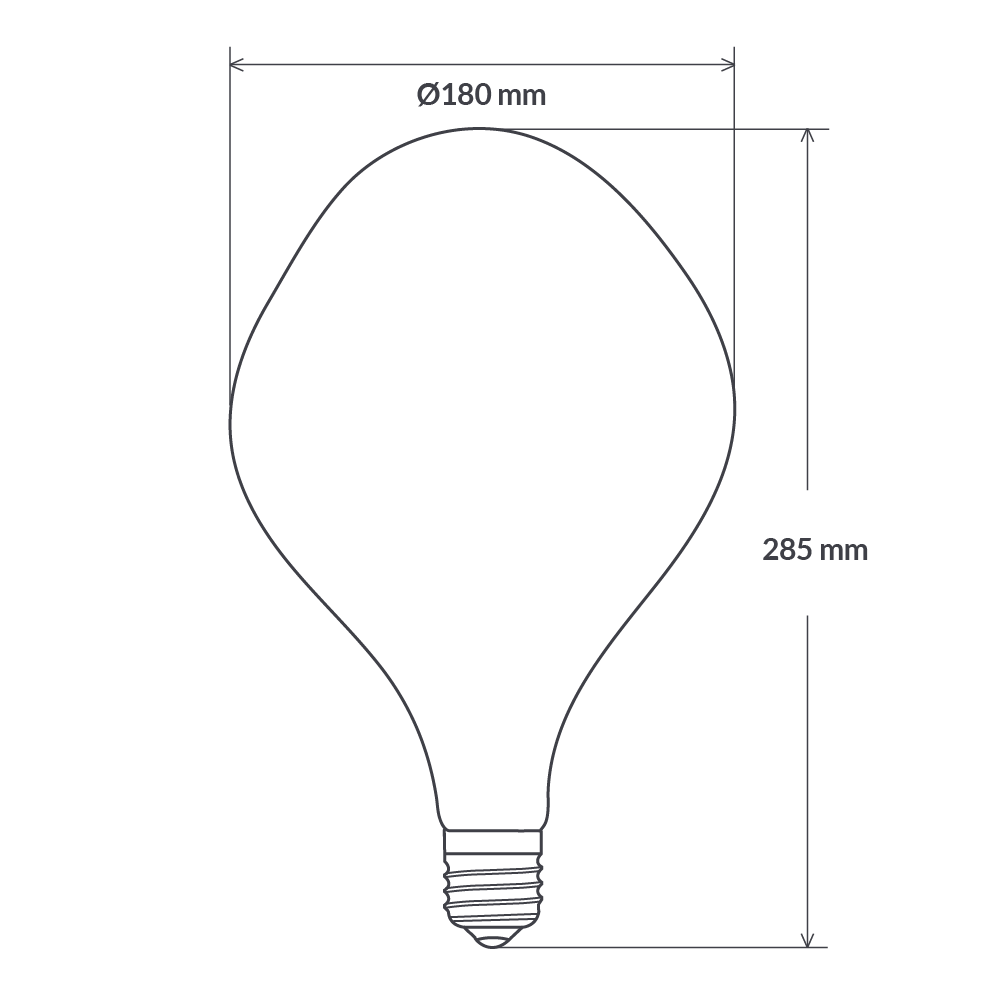 Designer Oversized LED Globe 180mm