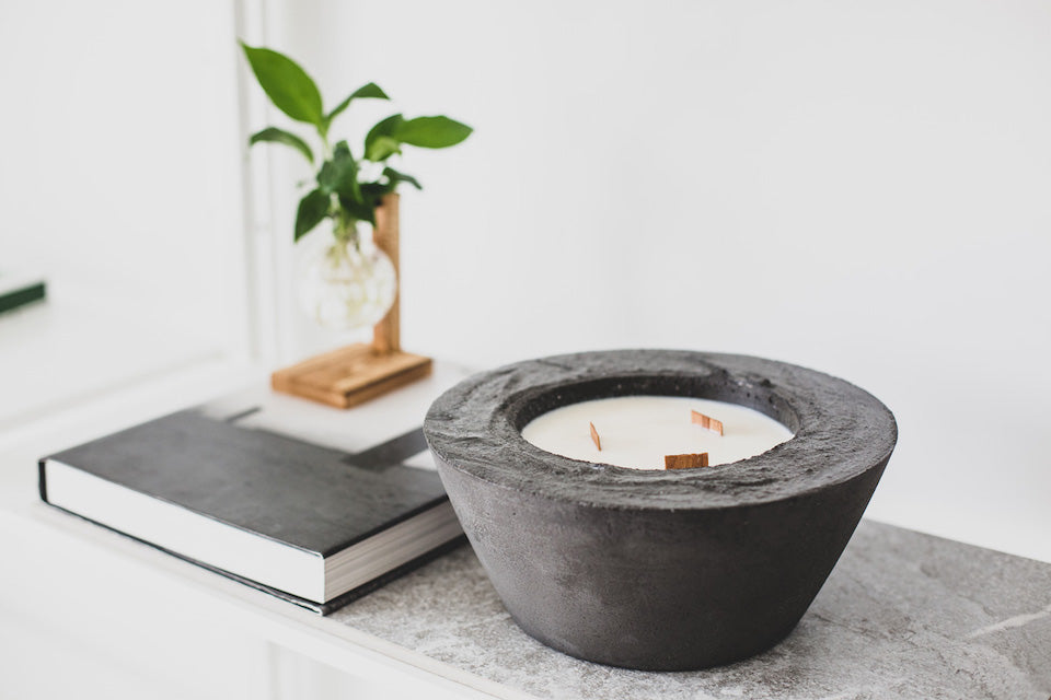 Medium Concrete Candle