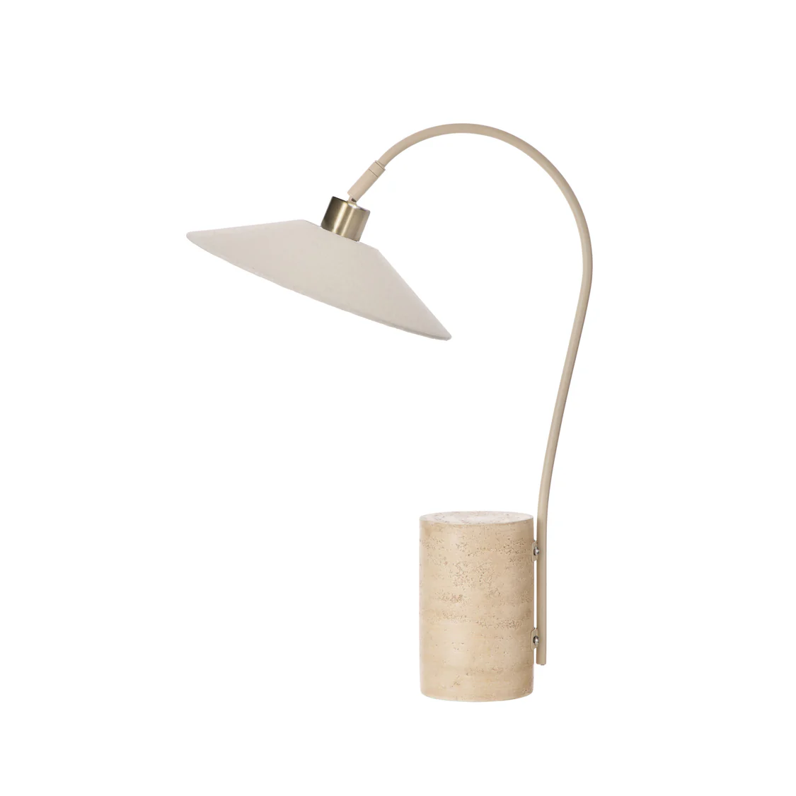 Table Lamp Natural & Antique Brass