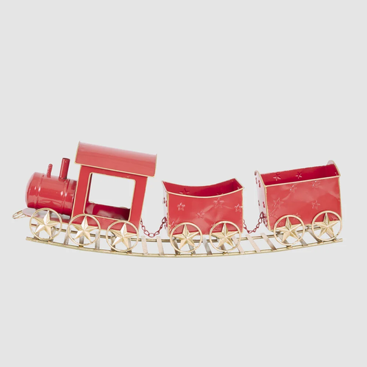 Nostalgic Festive Train Red Ornament