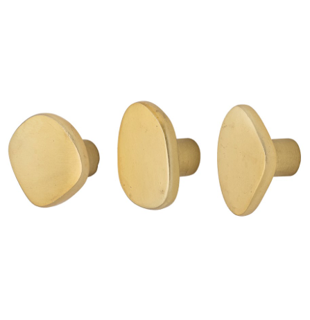 Set of 3 brass aluminium hooks - Lurepa Interiors