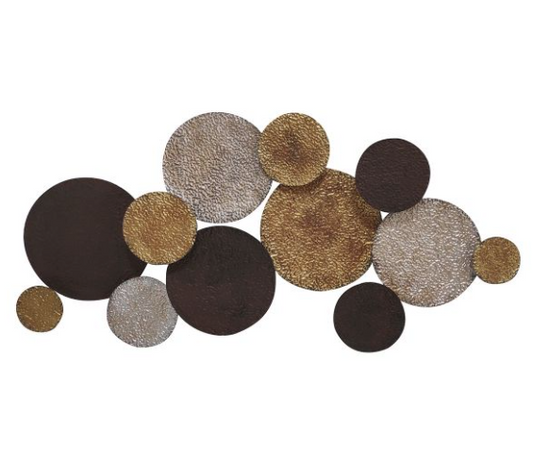 Painted crumpled metal wall art - Lurepa Interiors