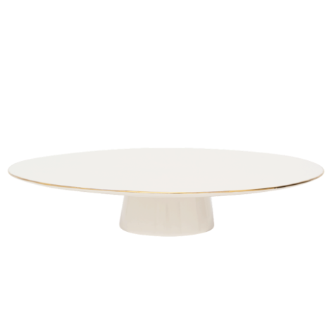 Porcelain cake stand, white and gold - Lurepa Interiors