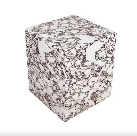 Violetta stone-look side table - Lurepa Interiors