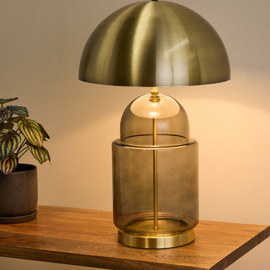 Domed Table Lamp Green